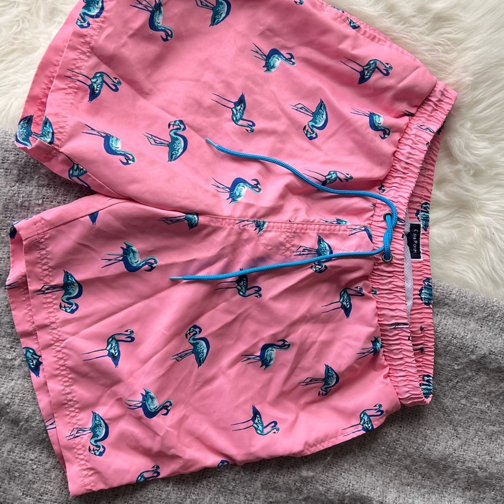 Club Room Pink Flamingo Swim Trunks